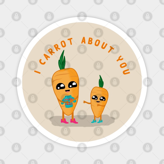 I CARROT ABOUT YOU Magnet by CoriDesign